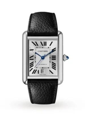 Cartier Tank Must Men Automatic Silver Calf Watch WSTA0040