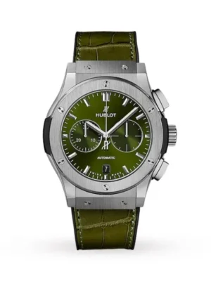Hublot Classic Fusion Men Automatic Green Alligator Watch