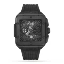 Hublot Square Bang Men Automatic Skeleton Rubber Watch