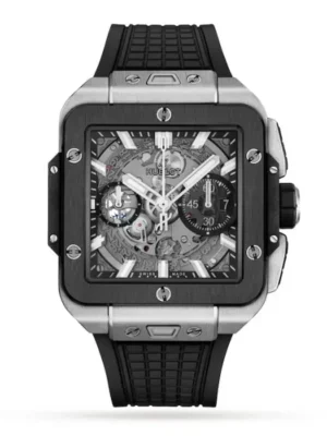 Hublot Square Bang Men Automatic Skeleton Rubber Watch 821.NM.0170.RX