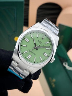 Rolex Oyster Perpetual 41 Pistachio Green Lacquer Dial
