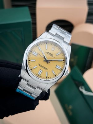 Rolex Oyster Perpetual 41 Yellow or Beige Dial
