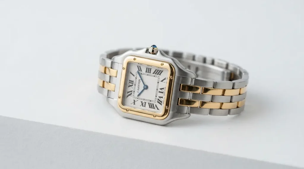 Cartier Watch Silver and Gold
